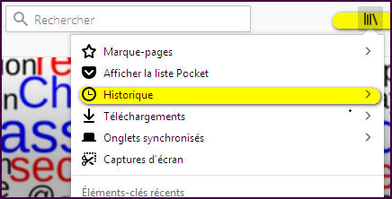 CTRL+H : Historique de navigation dans Firefox